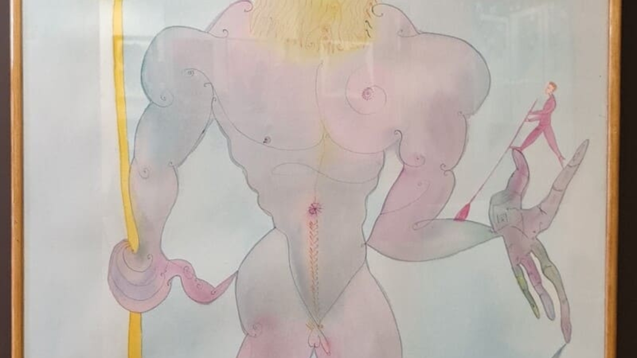 "Nettuno netturbino" - Acquarello su carta - 150x100cm - 1988