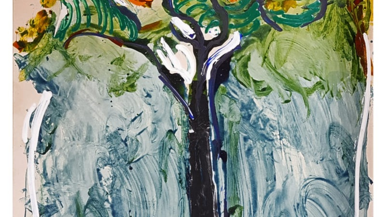 "Albero" - Olio su cartoncino - 100x70 cm - 1989