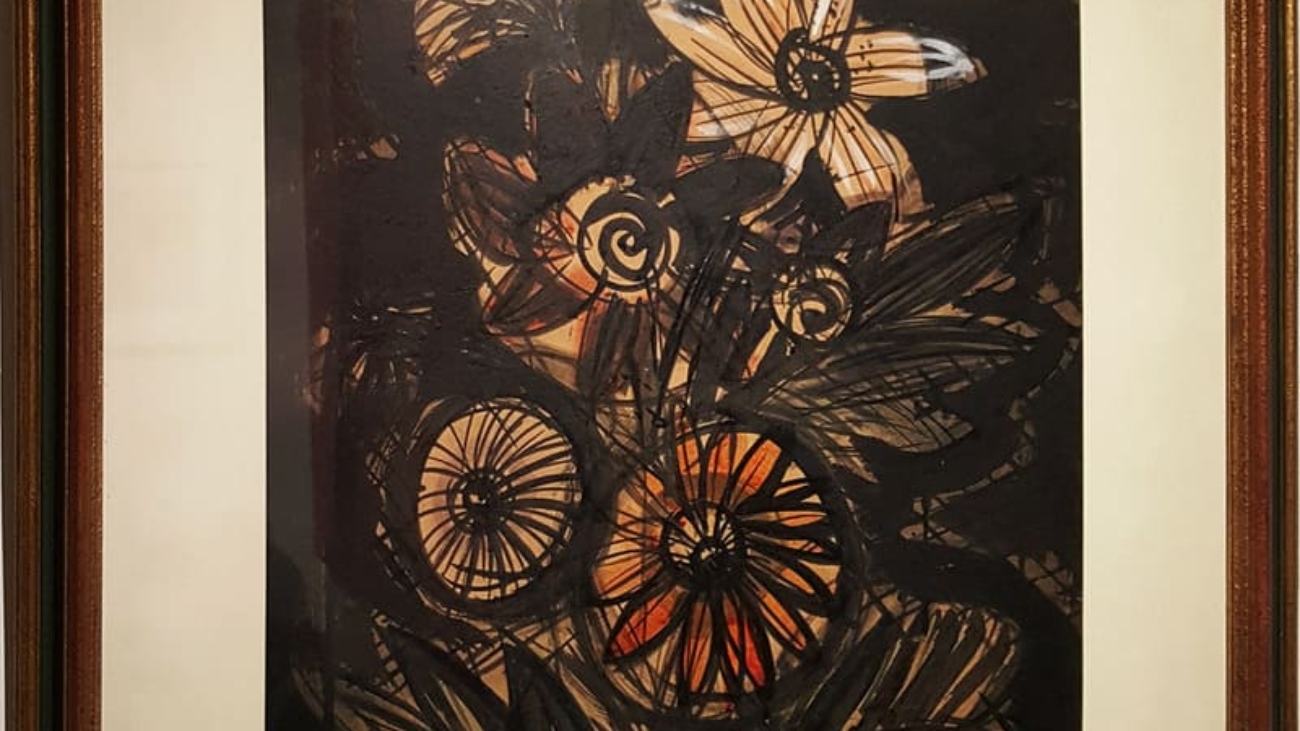 "Fiori" - tecnica mista - 75x50 cm - 1948